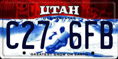 UT license plate C276FB