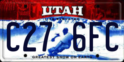 UT license plate C276FC