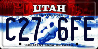 UT license plate C276FE