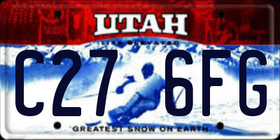 UT license plate C276FG