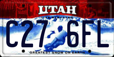 UT license plate C276FL