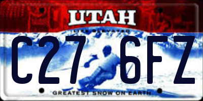 UT license plate C276FZ