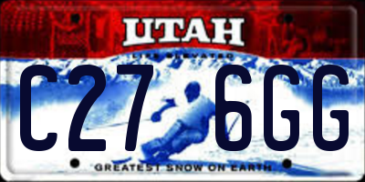 UT license plate C276GG