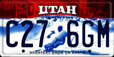 UT license plate C276GM