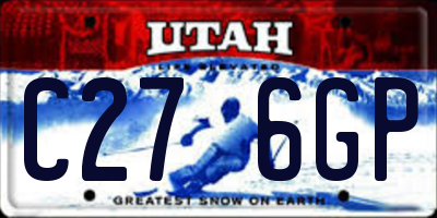UT license plate C276GP