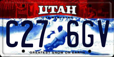UT license plate C276GV