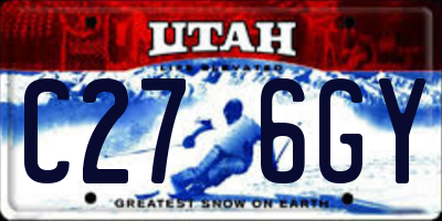 UT license plate C276GY