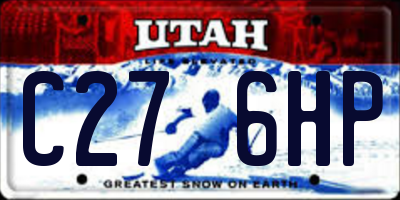 UT license plate C276HP
