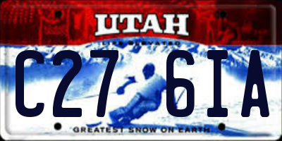 UT license plate C276IA