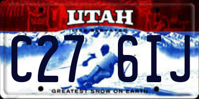 UT license plate C276IJ
