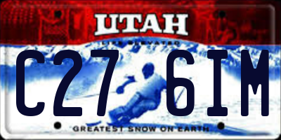 UT license plate C276IM
