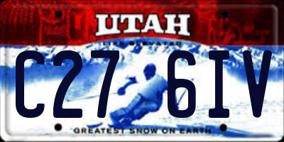 UT license plate C276IV