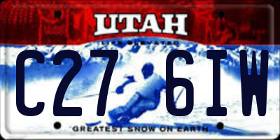 UT license plate C276IW