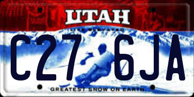 UT license plate C276JA