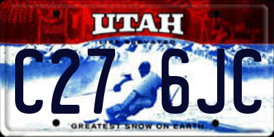 UT license plate C276JC