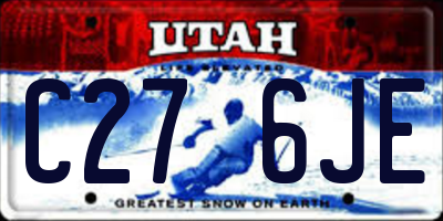 UT license plate C276JE