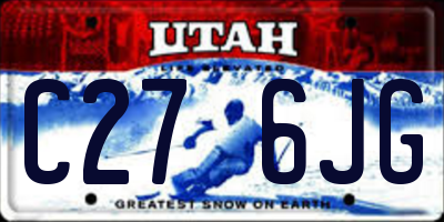 UT license plate C276JG