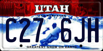 UT license plate C276JH