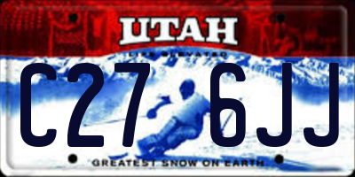 UT license plate C276JJ