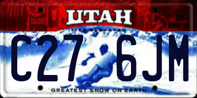 UT license plate C276JM