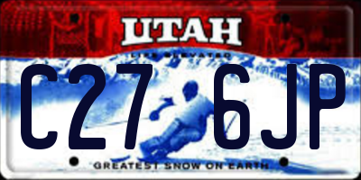 UT license plate C276JP