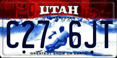 UT license plate C276JT