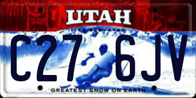 UT license plate C276JV