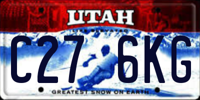 UT license plate C276KG