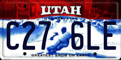 UT license plate C276LE