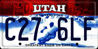 UT license plate C276LF