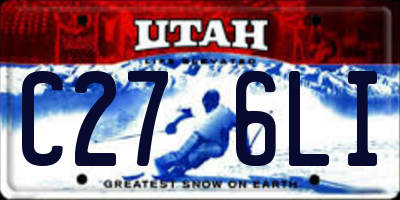 UT license plate C276LI