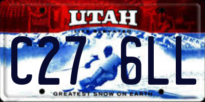 UT license plate C276LL
