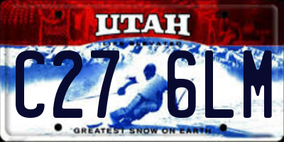 UT license plate C276LM
