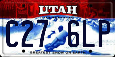 UT license plate C276LP