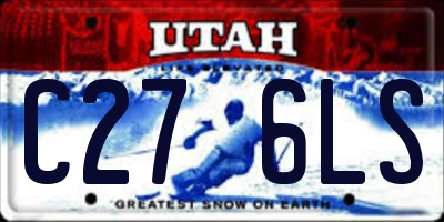 UT license plate C276LS