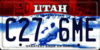 UT license plate C276ME