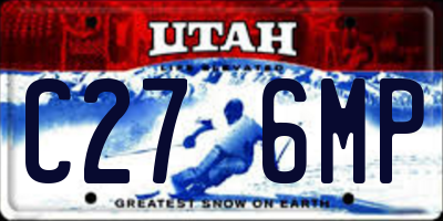 UT license plate C276MP