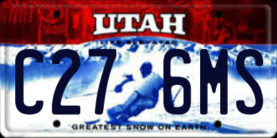 UT license plate C276MS