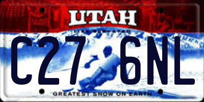 UT license plate C276NL