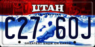 UT license plate C276OJ