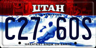 UT license plate C276OS