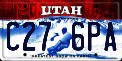 UT license plate C276PA