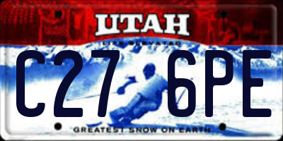 UT license plate C276PE
