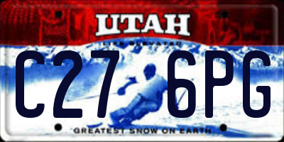 UT license plate C276PG