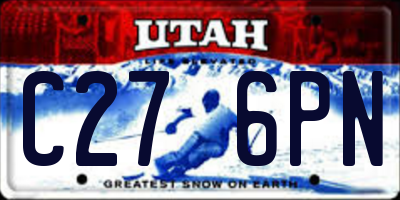 UT license plate C276PN