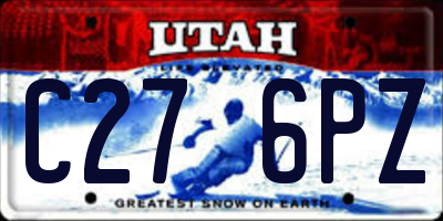 UT license plate C276PZ