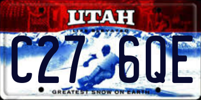 UT license plate C276QE