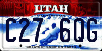 UT license plate C276QG