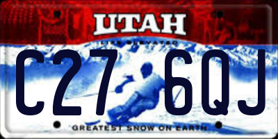 UT license plate C276QJ