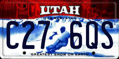 UT license plate C276QS